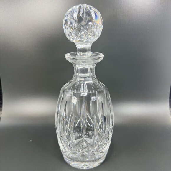 Waterford Clear Heavy Crystal Decanter Container Bottle With Stopper Signed VTG - Picture 1 of 16